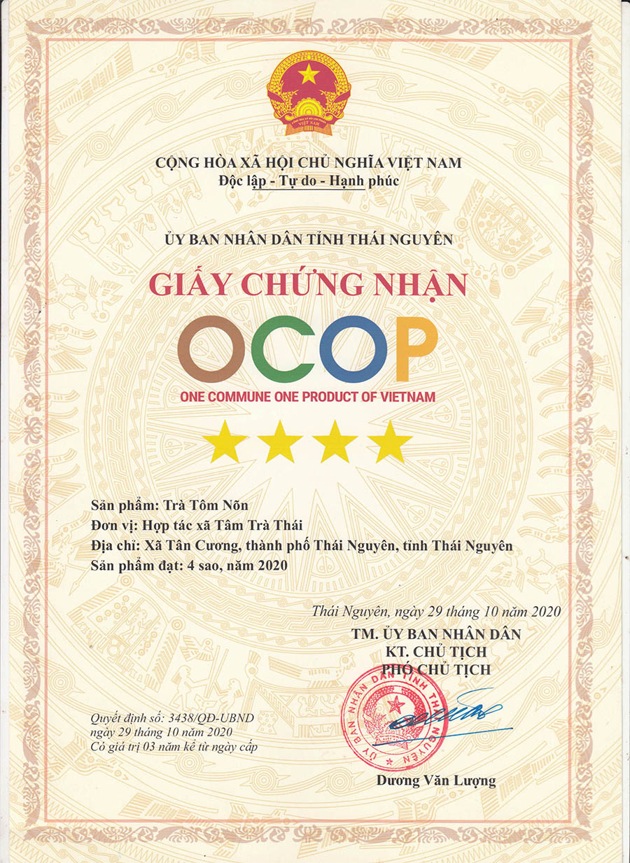 OCOP Tâm Trà Thái - Trà Tôm Nõn