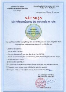 Chứng nhận chuỗi thực phẩm an toàn